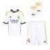 Otroški Nogometni dresi Real Madrid David Alaba #4 Domači 2023-24 Kratek Rokav (+ Kratke hlače)